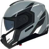 Flip-Up Travelling Motorcycle Helmet Nolan N90-3 06 Grey / Black / White Sincrono 352 Size Xxs