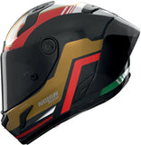 Full-Face Speeding Motorcycle Helmet Nolan X-804 Rs Ultra Carbon Carbon / Gold / Red / Green Metal Piega 367 Size Xxxl