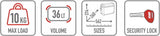 Monokey Trekker Alaska Aluminium Side Cases - 72 Lt Trekker Alaska Aluminium - Givi Compatible With Ktm 890 Smt (2023-2024)