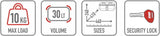 Monokey Trekker Dolomiti Black Aluminium Top Case - 30 Lt Trekker Dolomiti Aluminium - Givi Compatible With Ktm 890 Smt (2023-2024)