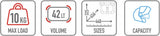 Monokey Trekker Outback Evo Smart Black Aluminium Top Case - 42 Lt Trekker Outback Evo Smart Aluminium - Givi Compatible With Niu Nqix 500 (2025)