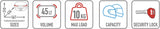 Monokey Arena Black Top Case - 45 Lt 6Kg Arena Technopolymer - Givi Compatible With Ktm 1290 Super Adventure T (2017)