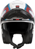 Flip-Up Travelling Motorcycle Helmet Nolan N100-6 Weiß / Blau / Rot Radiante 358 Size Xs