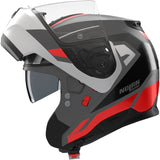 Flip-Up Travelling Motorcycle Helmet Nolan N100-6 Lava Grey / White / Red Cinetico 361 Size Xxs