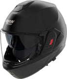 Flip-Up Travelling Motorcycle Helmet Nolan N120-1 Black / Flat Classico 302 Size Xs