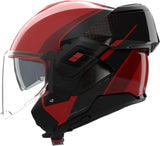 Flip-Up Travelling Motorcycle Helmet Nolan N120-1 Red / Black / Visceral Red Fluente 360 Size Xxs