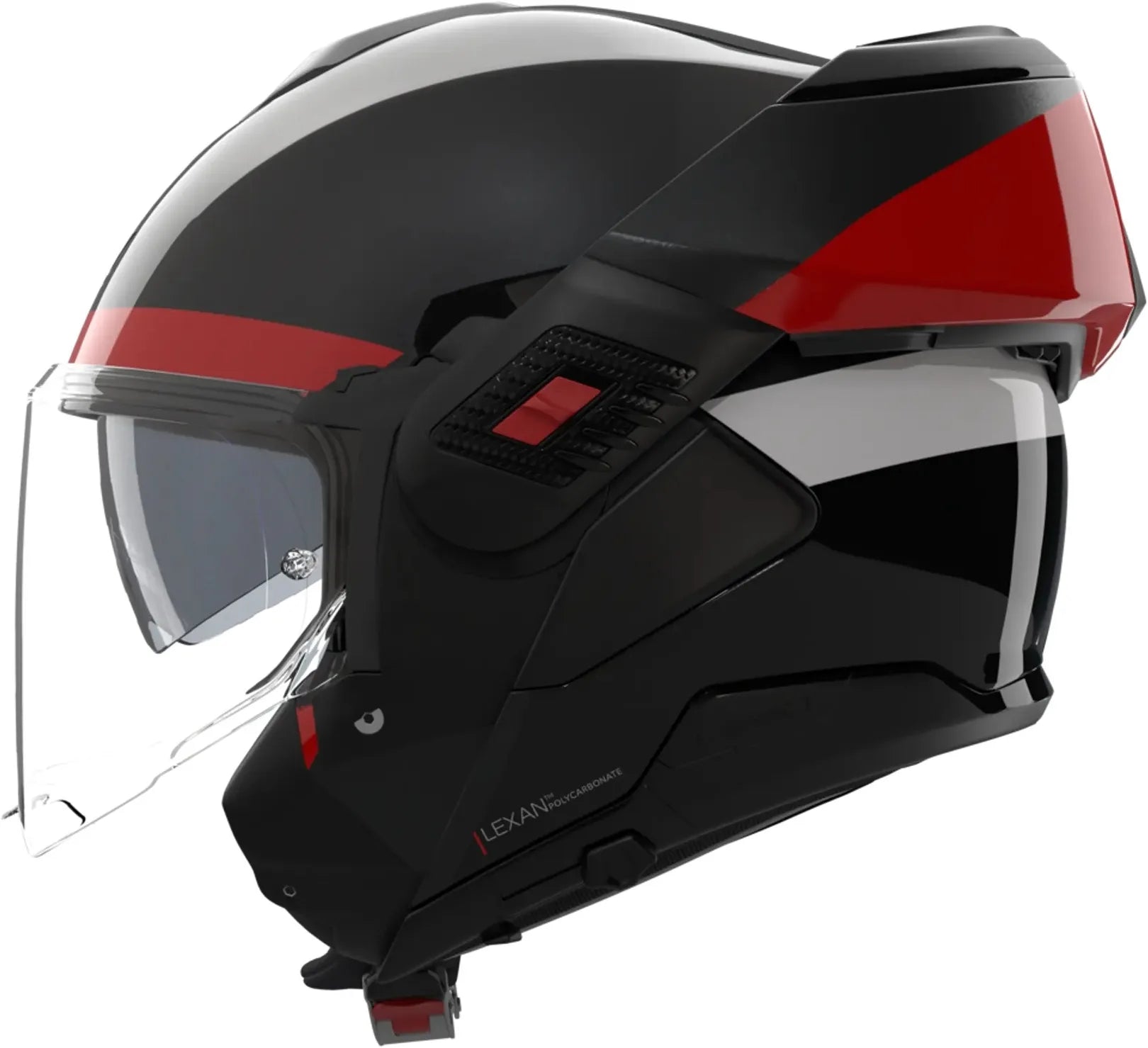 Flip-Up Travelling Motorcycle Helmet Nolan N120-1 Black / Anthracite / Red / White Blocco 357 Size Xxl