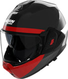 Flip-Up Travelling Motorcycle Helmet Nolan N120-1 Black / Anthracite / Red / White Blocco 357 Size L