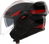 Flip-Up Travelling Motorcycle Helmet Nolan N120-1 Lava Grey / Black / Red Ciclone 364 Size Xxs