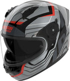 Full-Face Speeding Motorcycle Helmet Nolan N60-6 Black / Grey / Red Eclettico 351 Size Xxxl