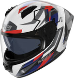Full-Face Speeding Motorcycle Helmet Nolan N60-6 Sport White / Blue / Red Corsa 355 Size L