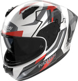 Full-Face Speeding Motorcycle Helmet Nolan N60-6 Sport White / Black / Red Corsa 356 Size Xxl
