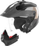 Flip-Up Travelling Motorcycle Helmet Nolan N70-2 X 06 Black / Lava Grey / White / Sand Selvado 347 Size M