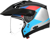 Flip-Up Travelling Motorcycle Helmet Nolan N70-2 X 06 White / Black / Blue / Red Turbine 350 Size S