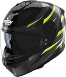 Full-Face Speeding Motorcycle Helmet Nolan N80-8 Black / Anthracite / Chrome Pulse Green Fervo 354 Size Xxs