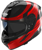 Full-Face Speeding Motorcycle Helmet Nolan N80-8 Black / Red Chrome Fervo 355 Size L