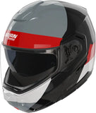 Flip-Up Travelling Motorcycle Helmet Nolan N90-3 06 Black / Red / Anthracite / White Blocco 353 Size L