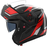 Flip-Up Travelling Motorcycle Helmet Nolan N90-3 06 Black / Red / White Sincrono 350 Size Xl