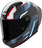 Full-Face Speeding Motorcycle Helmet Nolan X-804 Rs Ultra Carbon Carbon / Deep Blue / Light Blue / Red Piega 366 Size Xxs