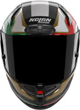 Full-Face Speeding Motorcycle Helmet Nolan X-804 Rs Ultra Carbon Carbon / Gold / Red / Green Metal Piega 367 Size S